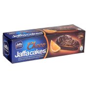Slika produkta ČOKOLADNI BISKVIT S SADNIM ŽELEJEM POMARANČA OBLIT S ČOKOLADO, JAFFA CAKES, CRVENKA, 155G