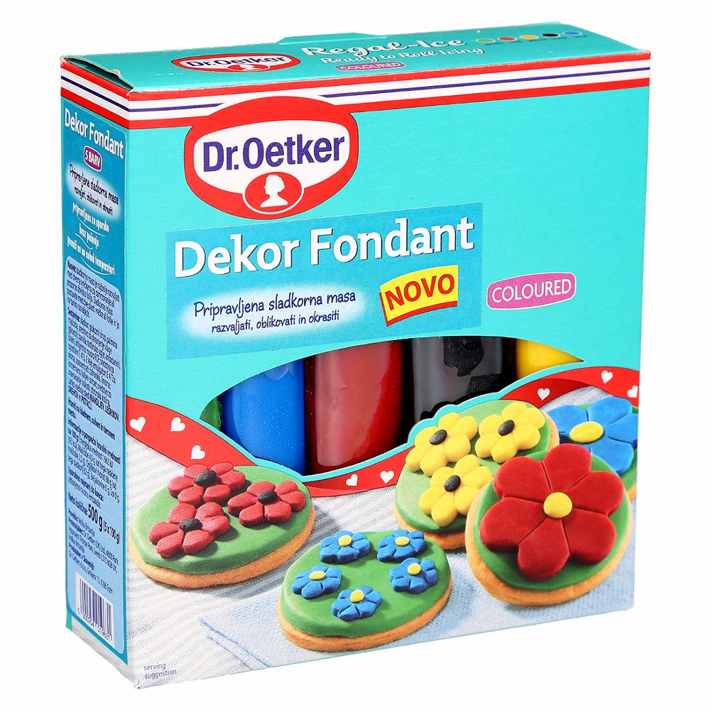sladkorna masa pisana dekor fondant, dr. oetker, 500g
