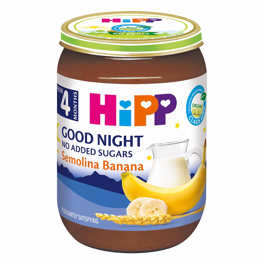 bio kašica banana in riž za lahko noč