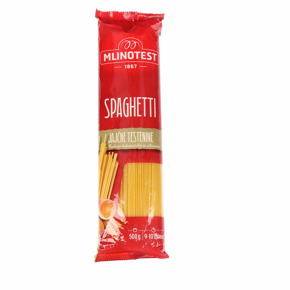 jajčni špageti 45, mlinotest, 500g