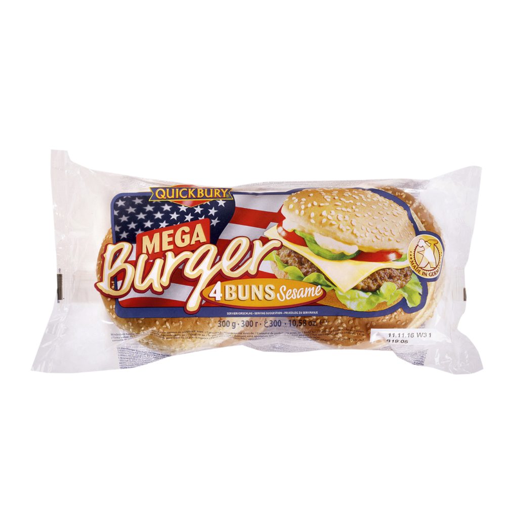 BOMBETA ZA HAMBURGER S SEZAMOM MEGA BURGER, QUICKBURY, 4/1, 300G