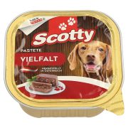 Slika produkta MOKRA HRANA ZA PSE PAŠTETA S TREMI VRSTAMI MESA, SCOTTY, 300G
