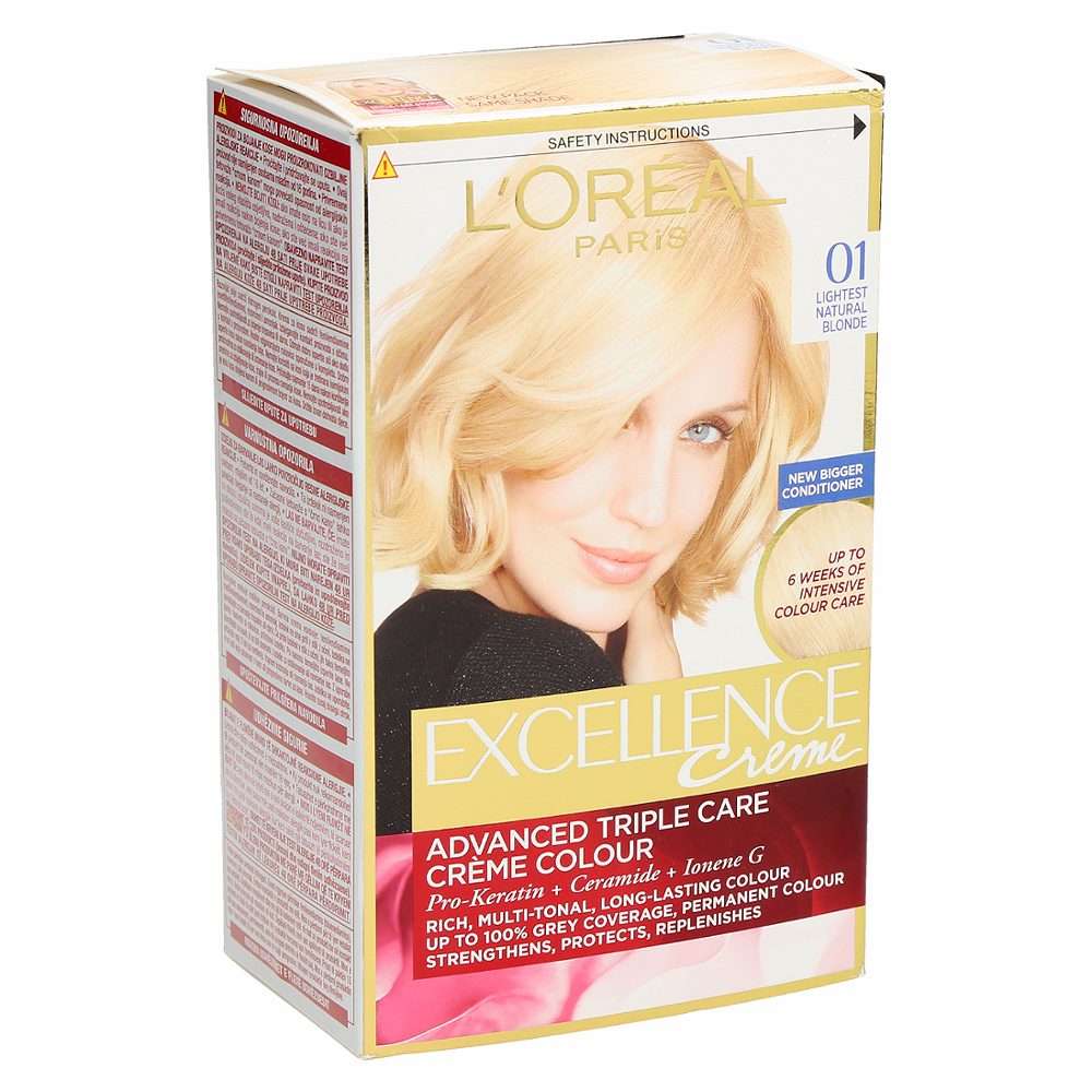 barva za lase excellence, 1 ultra naravno blond, loreal