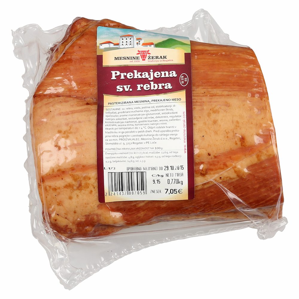 prekajena svinjska rebra