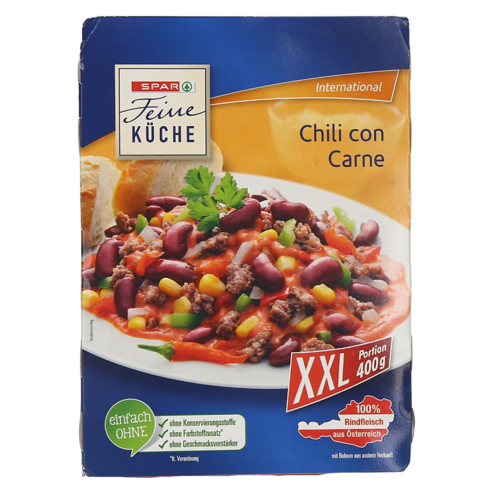 ČILI Z MESOM CHILI CON CARNE, SPAR FEINE KÜCHE, 400G SPAR Online