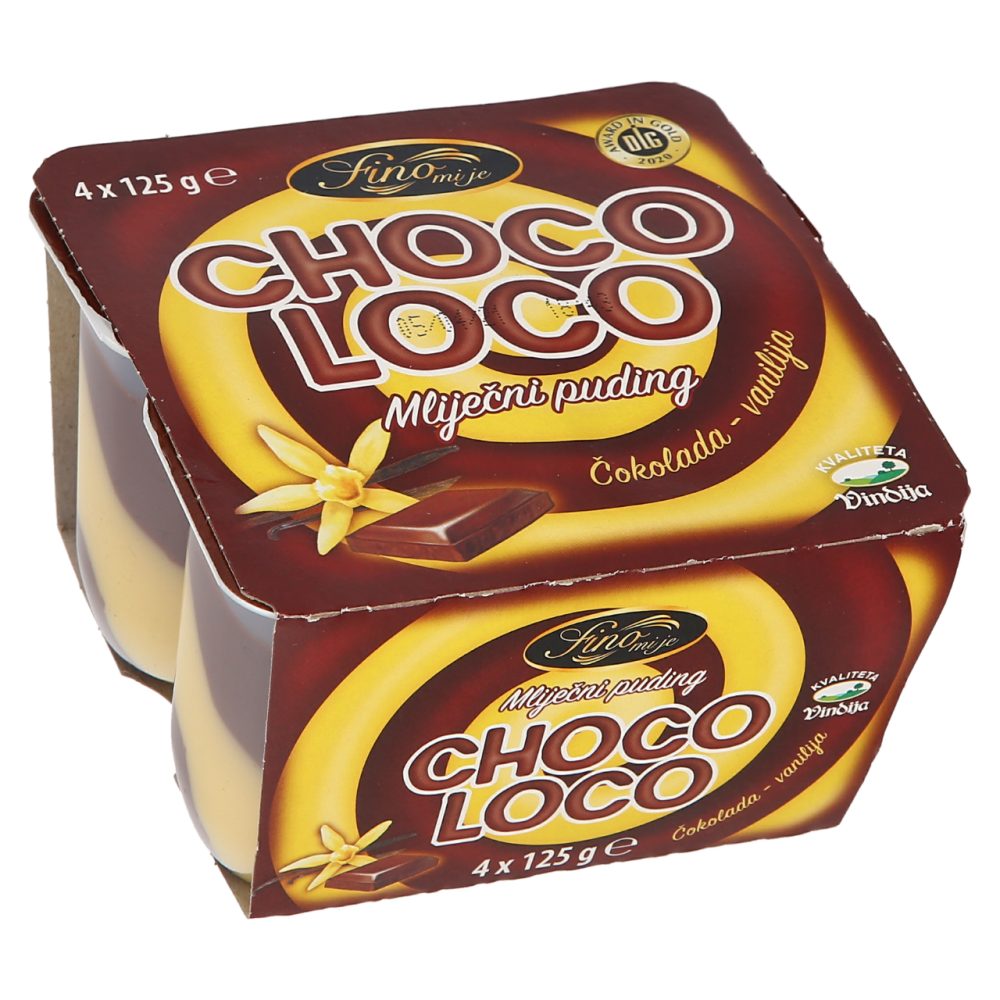 PUDING, CHOCO LOCO, VINDIJA, 4 X 125 G