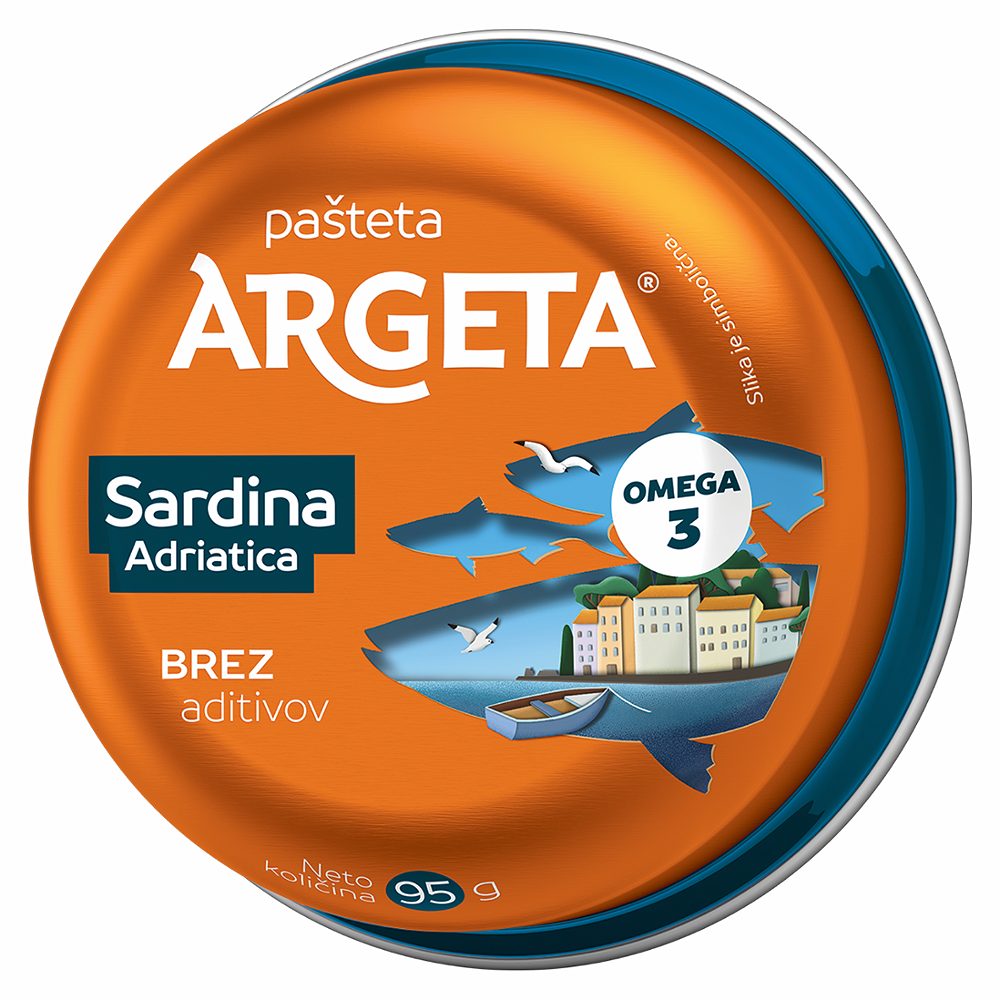 pašteta sardina adriatica, argeta, 95g
