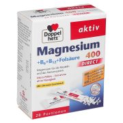 Slika produkta PREHRANSKO DOPOLNILO, MAGNEZIJ 400 + B6 + B12 + FOLNA KISLINA DIRECT, DOPPELHERZ, AKTIV, 20/1
