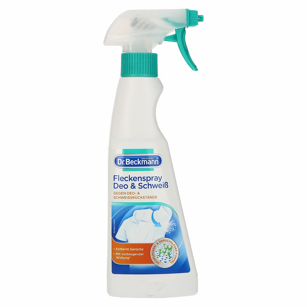 odstranjevalec madežev potu in deodorantov, sprej - predpranje, dr. beckmann, 250 ml