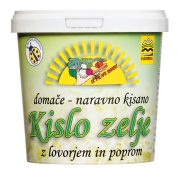 Slika produkta KISLO ZELJE Z LOVORJEM IN POPROM, 1KG, LONČEK
