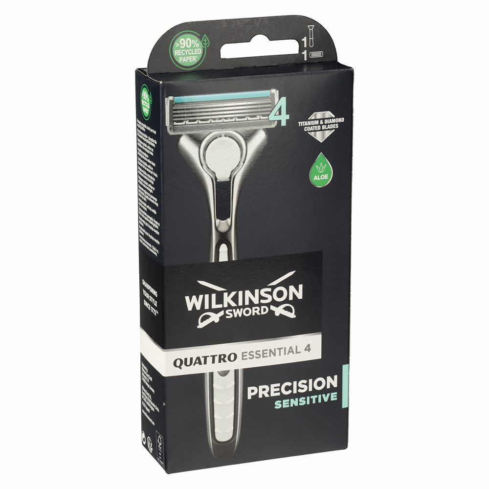 britvica moška quattro titanium sensitive, wilkinson, 1/1