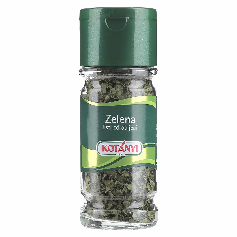 zelena listi zdrobljeni