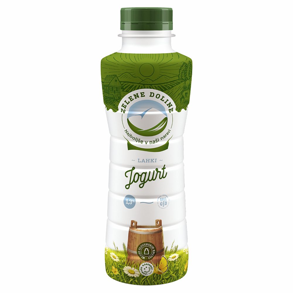 tekoči lahki jogurt, 1,3 % m.m., zelene doline, 1 kg