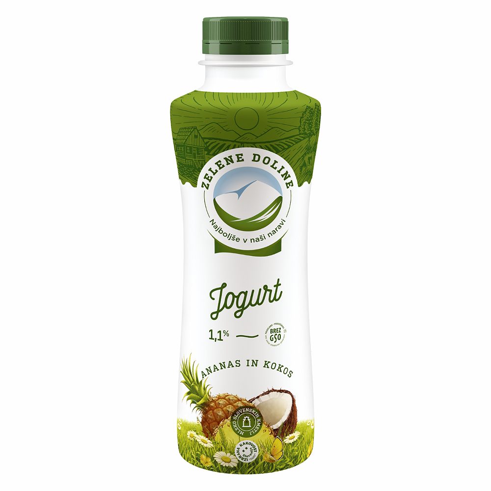 tekoči jogurt ananas in kokos 1