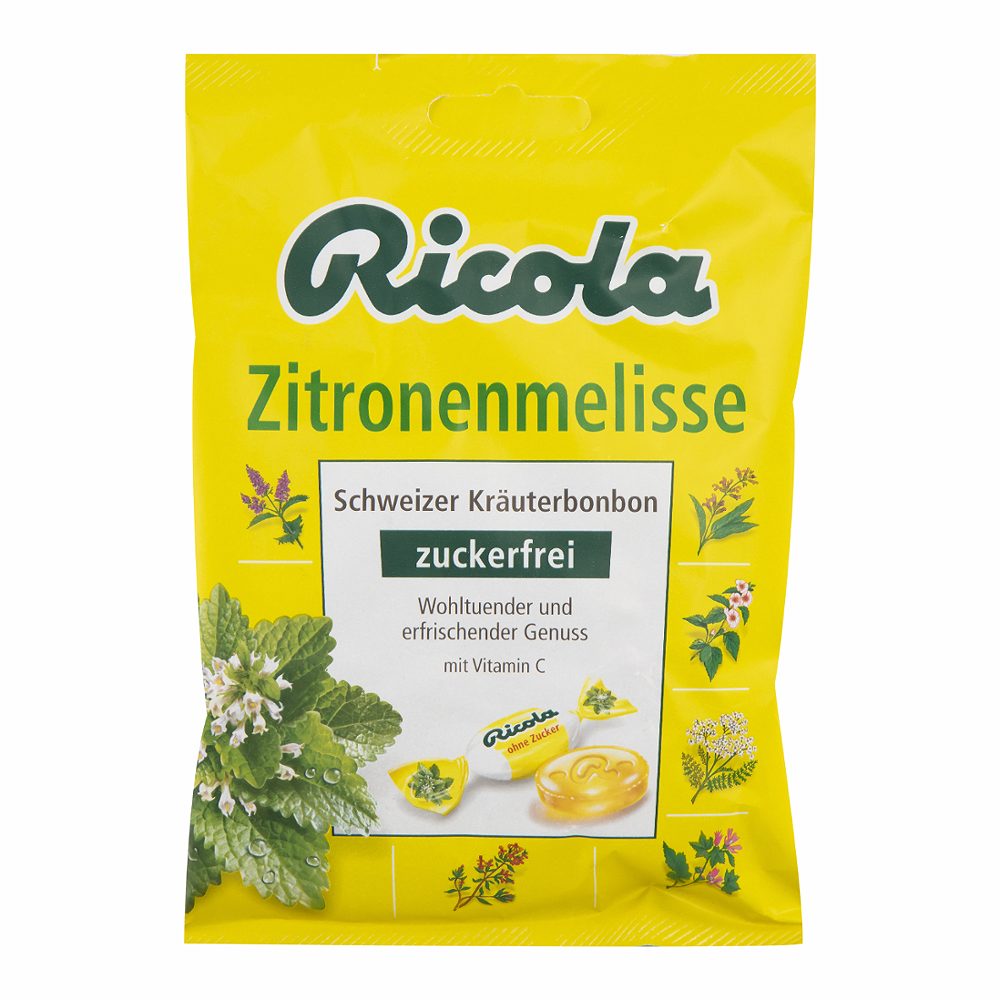 zeliščni bonboni citronska melisa brez sladkorja, ricola, 75g