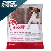 Slika produkta SUROVA HRANA ZA PSE GOVEDINA, GOOD4DOGS, 1KG