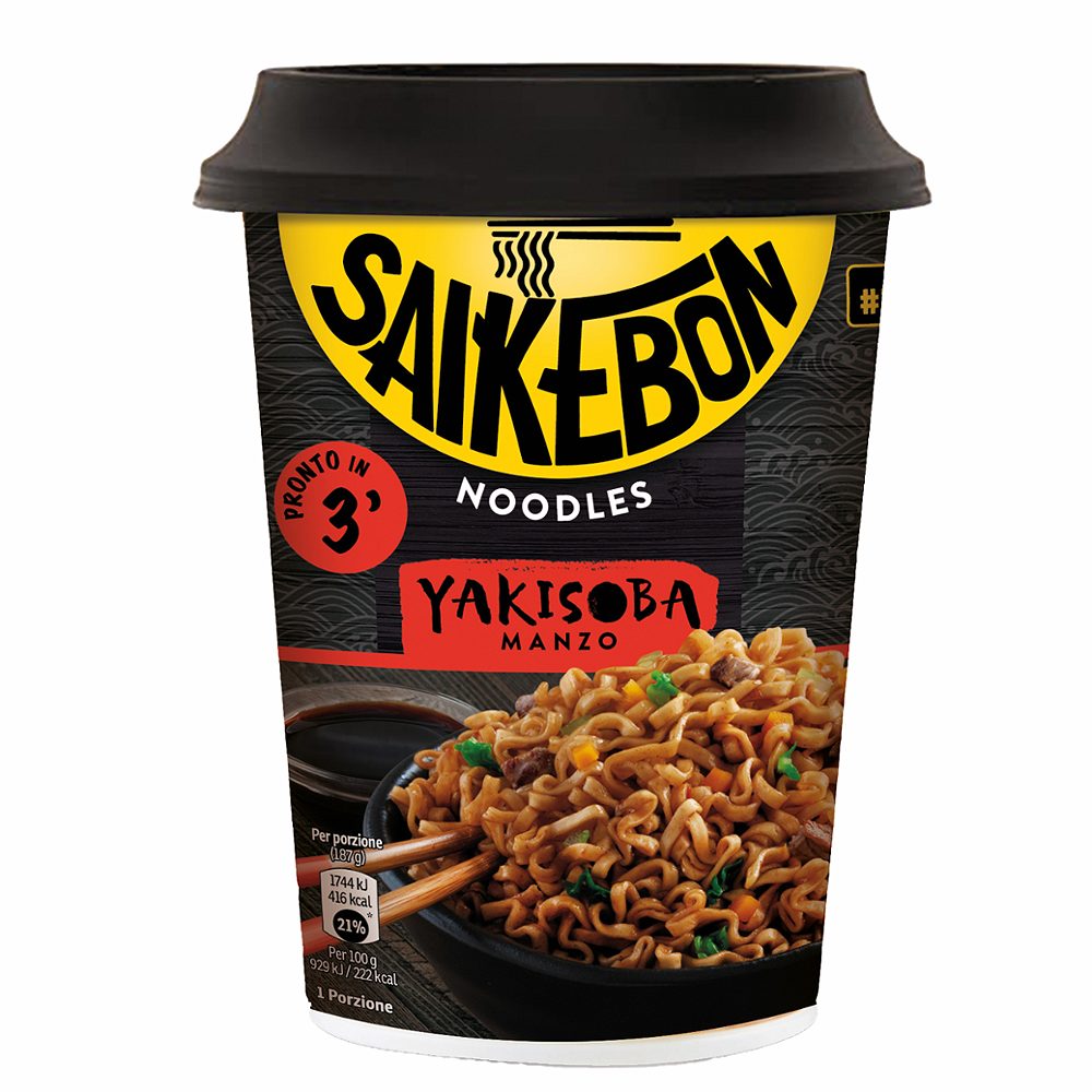 testenine s sojo yakisoba govedina, saikebon, 93g