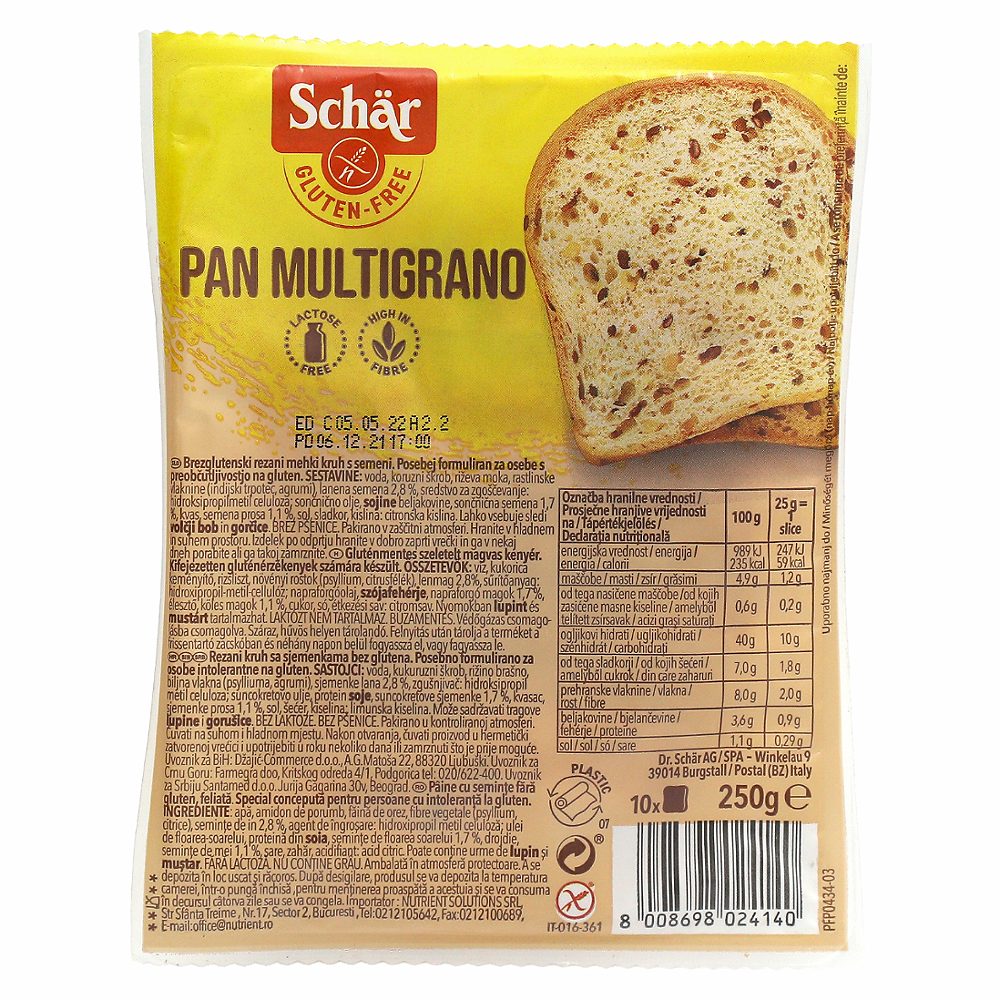 kruh pan multigrano brez glutena