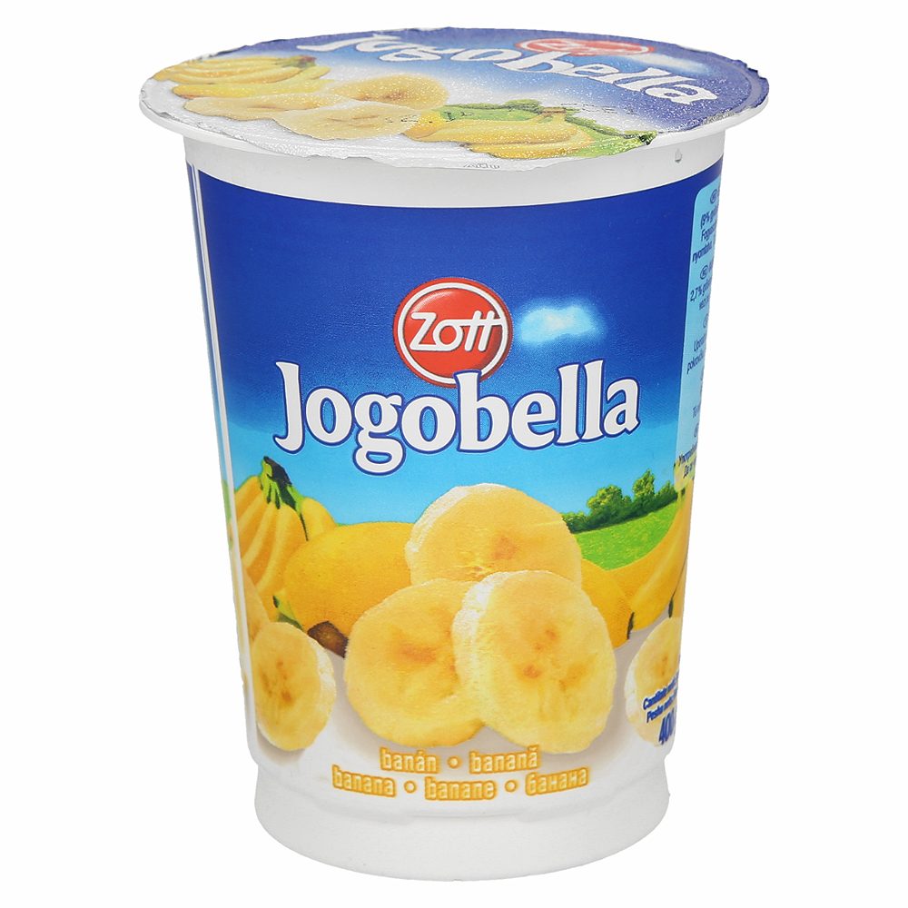 jogurt banana eksotik maxi, jogobella, zott, 400g