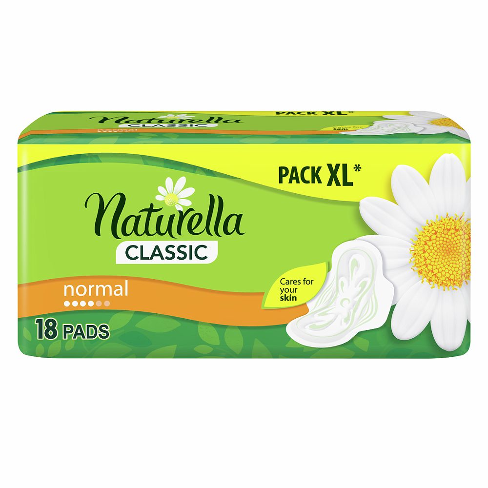 higienski vložki normal camomile, naturella classic, 18/1