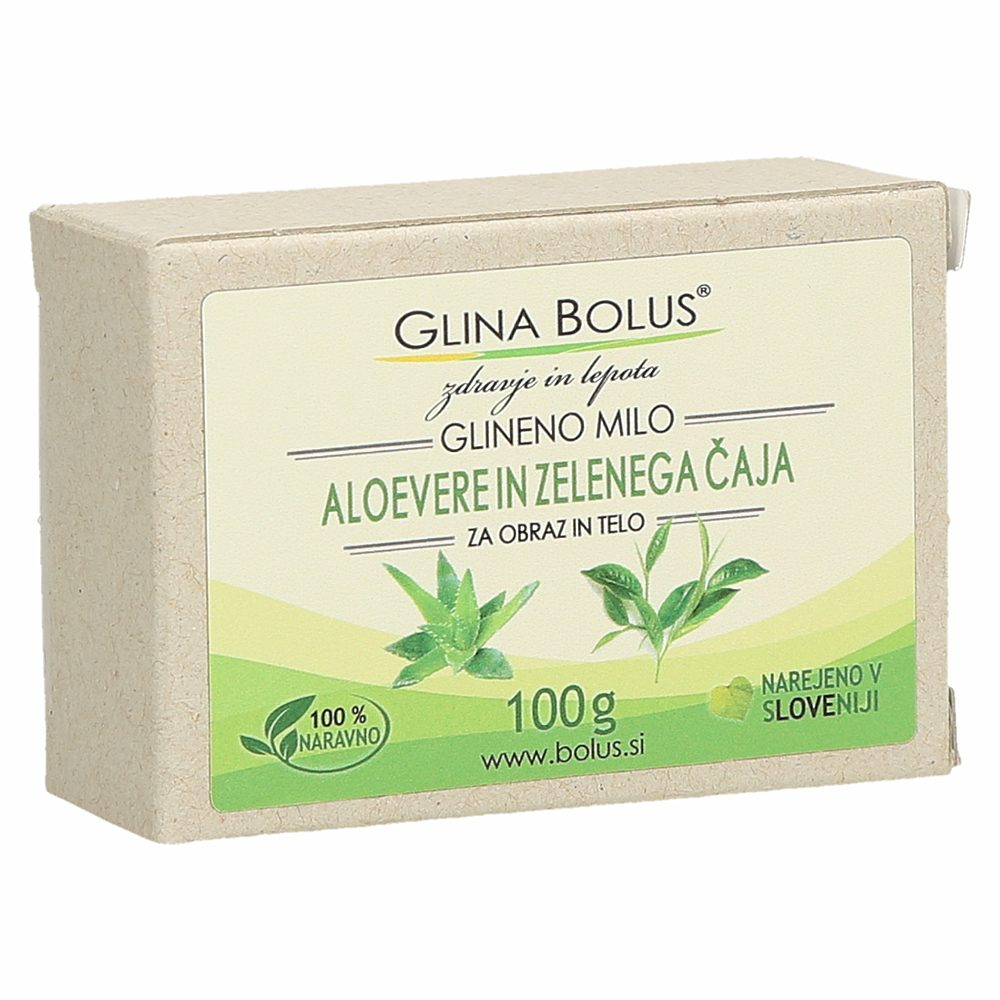 glineno milo aloe vera in zeleni čaj za obraz in telo
