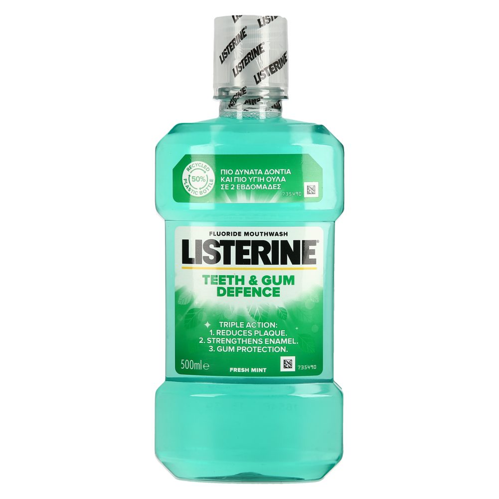 USTNA VODA TEETH & GUM DEFENCE FRESH MINT, LISTERINE, 500ML