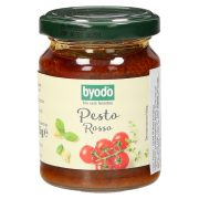 Slika produkta BIO OMAKA IZ POSUŠENIH PARADIŽNIKOV PESTO ROSSO, BYODO, 125G