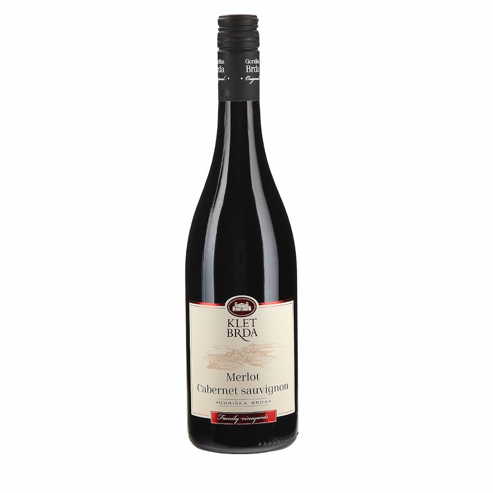 rdeče vino merlot cabernet sauvignon, klet brda, 0,75l