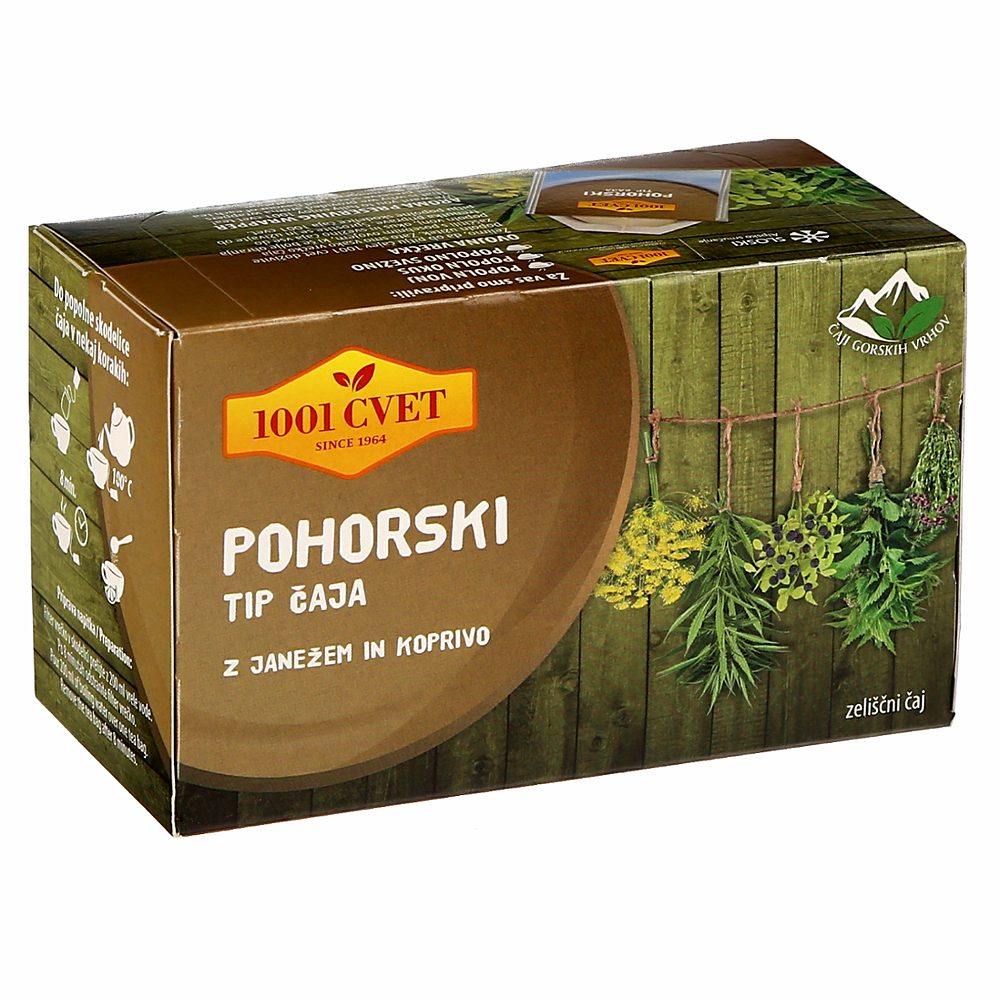 pohorski tip čaja z janežem in koprivo, 1001 cvet, 20/1, 30g