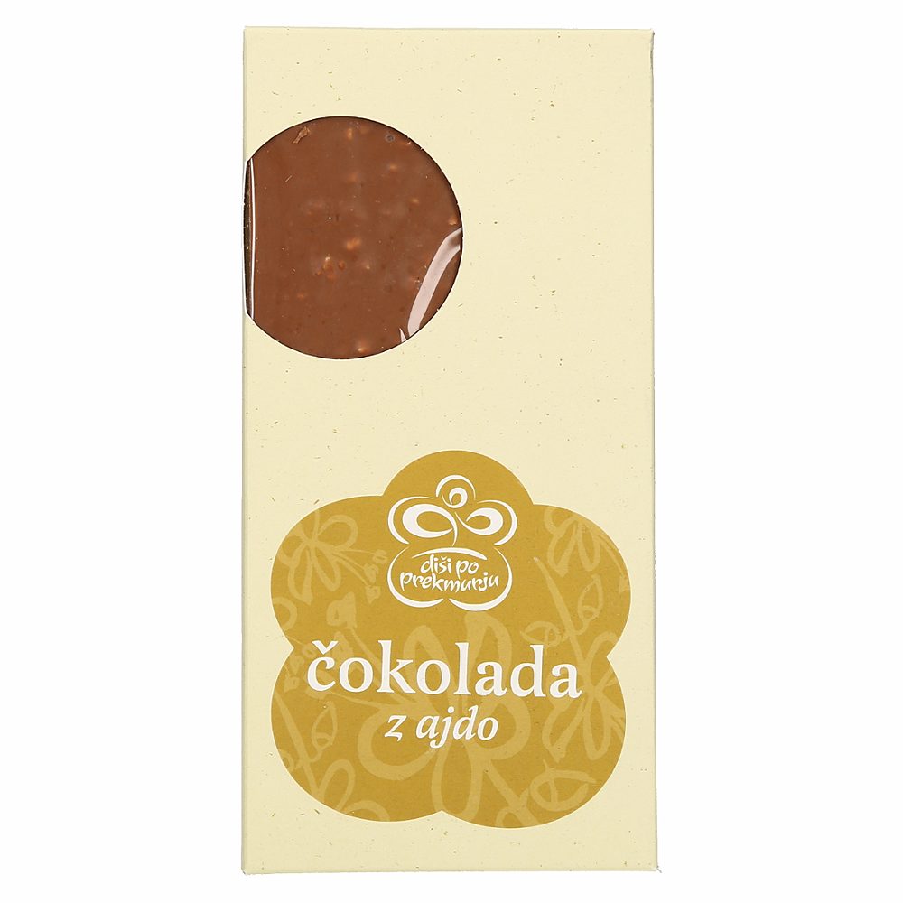 čokolada z ajdo, diši po prekmurju, 100g