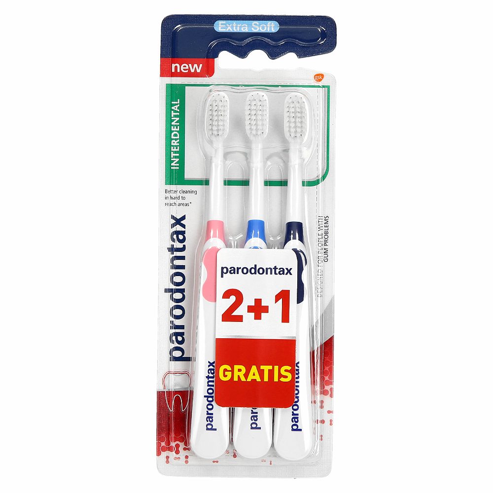 zobna ščetka extra soft interdental, parodontax, 3/1
