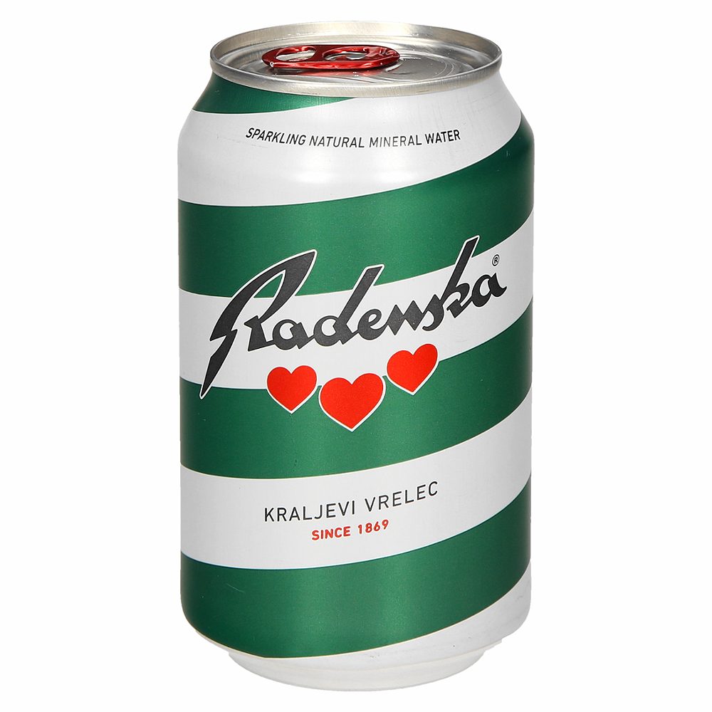 gazirana naravna mineralna voda classic, radenska kraljevi vrelec, 0,33l