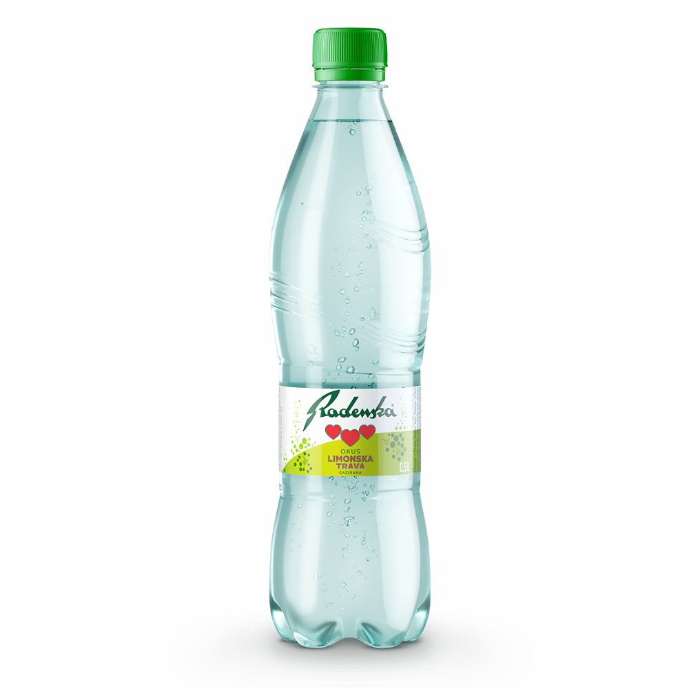 gazirana voda z okusom, limonska trava, radenska, 0,5 l