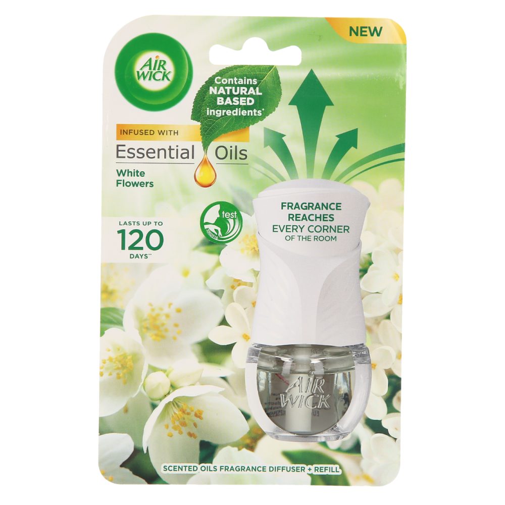 EL. OSVEŽILEC WHITE FLOWERS, AIR WICK ESSENTIAL OILS, 19ML, KOMPLET