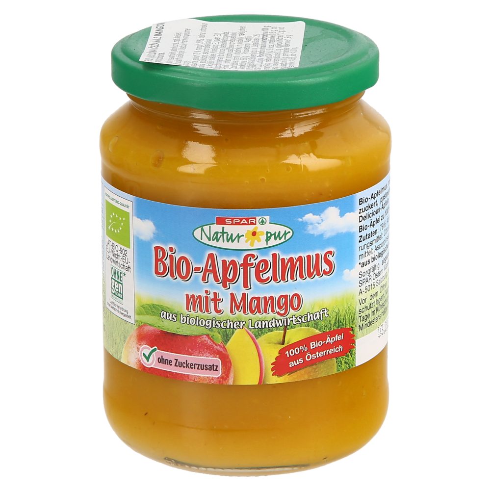 BIO JABOLČNA ČEŽANA Z MANGOM, SPAR NATUR*PUR, 350G
