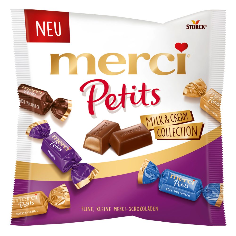 ČOKOLADNI BONBONI PETITS MILK&CREAM COLLECTION, MERCI, 125G