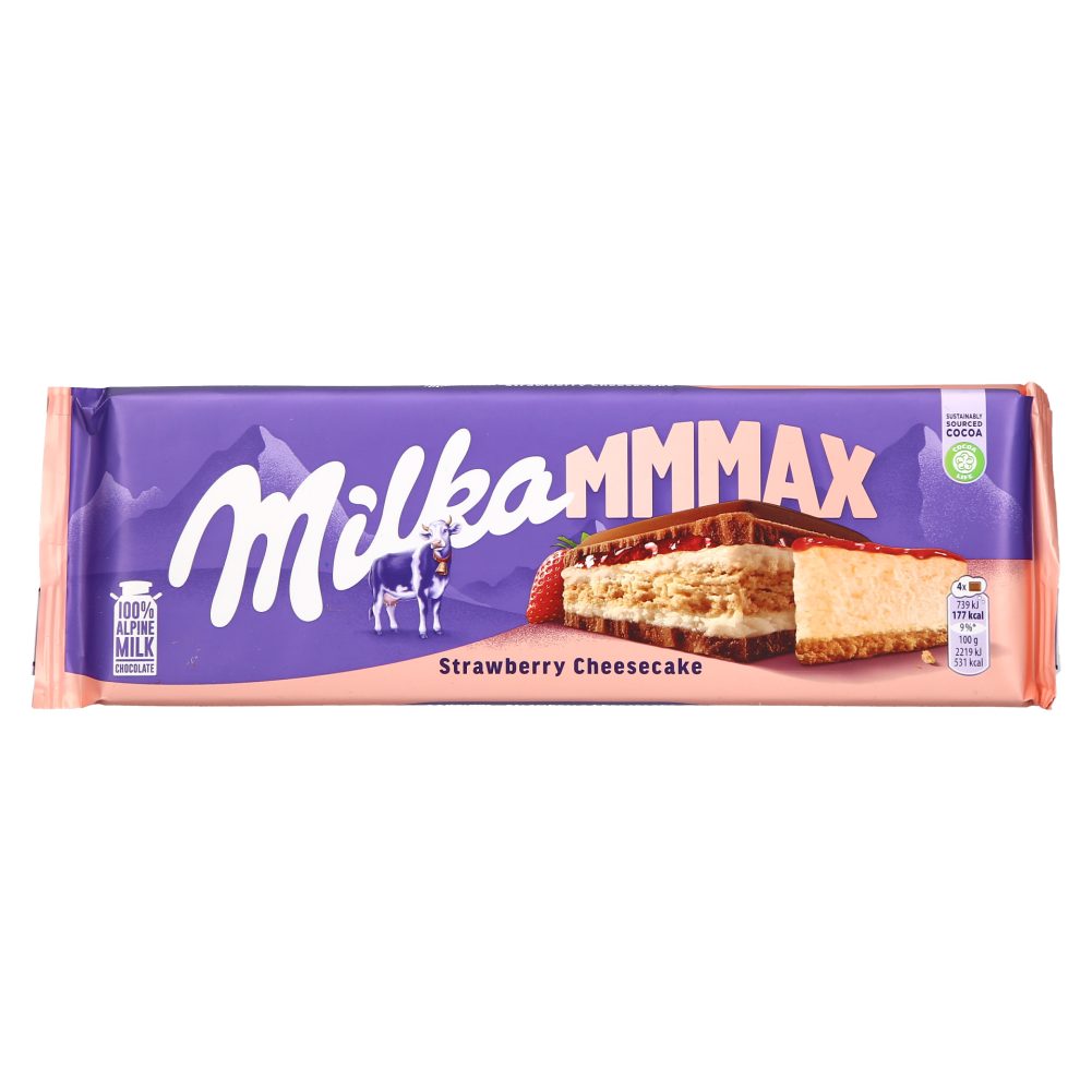 Milka Strawberry Cheesecake шоколад молочный 300г