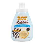 Slika produkta DESERTNI PRELIV ČOKOLADA BREZ DODANEGA SLADKORJA, SLADKI GREH, 230G
