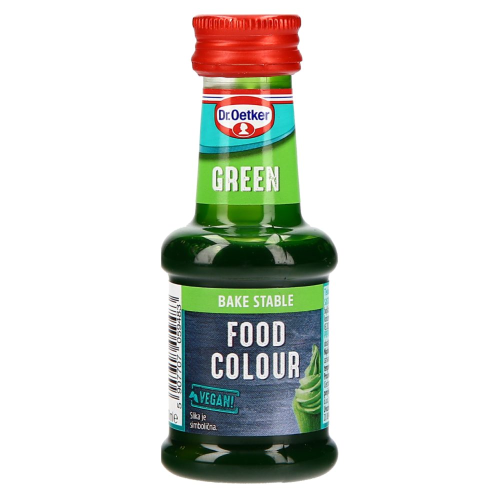 Tekoča barva za jedila, zelena, Dr. Oetker, 30 ml