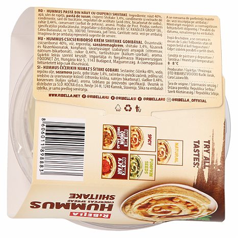 Humus Ribelin HUMUS S ŠITAKE GOBAMI, RIBELLA, 200G