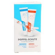 Slika produkta ZOBNA PASTA ZA ZJUTRAJ IN ZVEČER, ARONAL IN ELMEX, 2X12ML