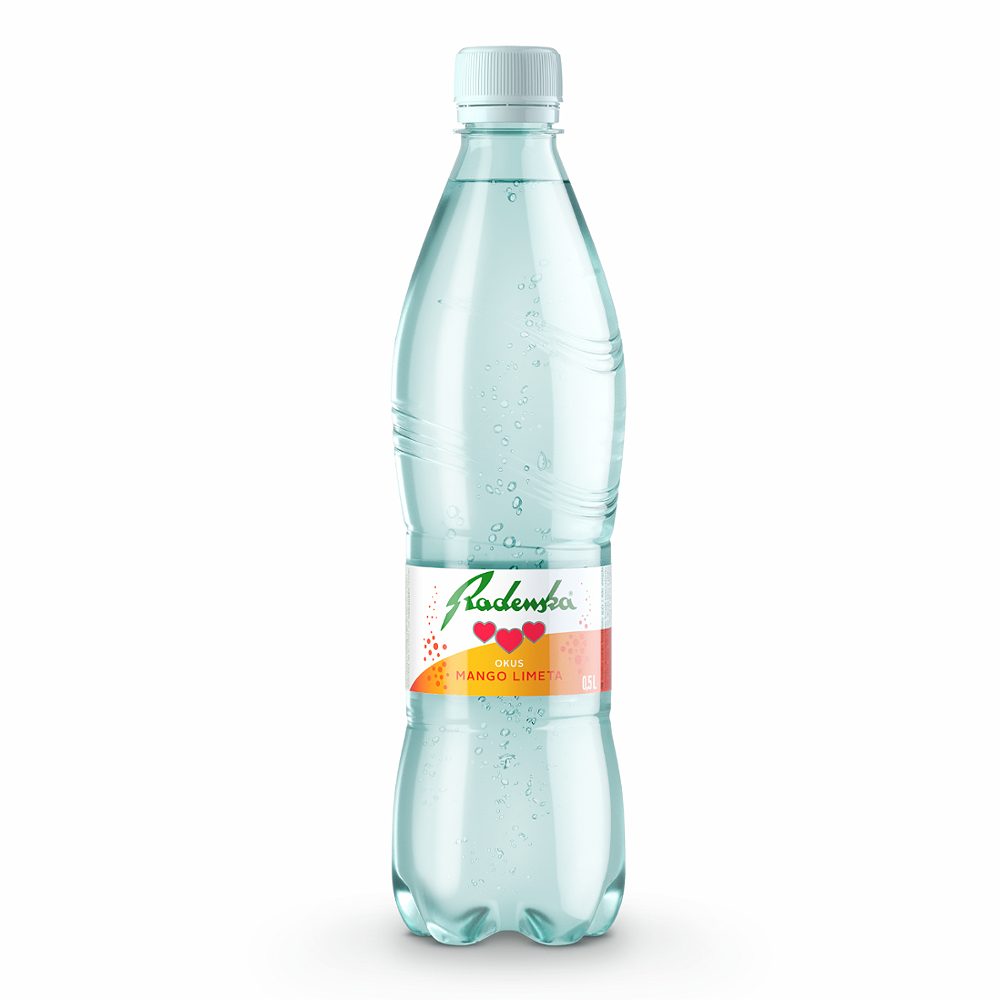 gazirana brezalkoholna pijača, mango limeta, radenska z okusom, 0,5l