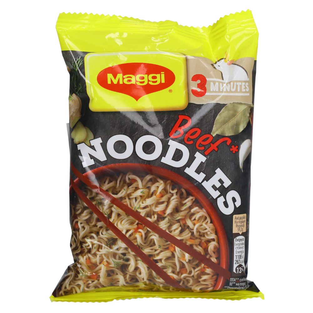 INSTANT REZANCI GOVEDINA 3 MINUTE NOODLES, MAGGI, 59,2G