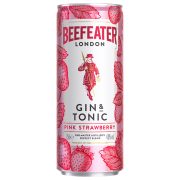 Slika produkta GIN&TONIC JAGODA PINK STRAWBERRY, BEEFEATER, 0,25L