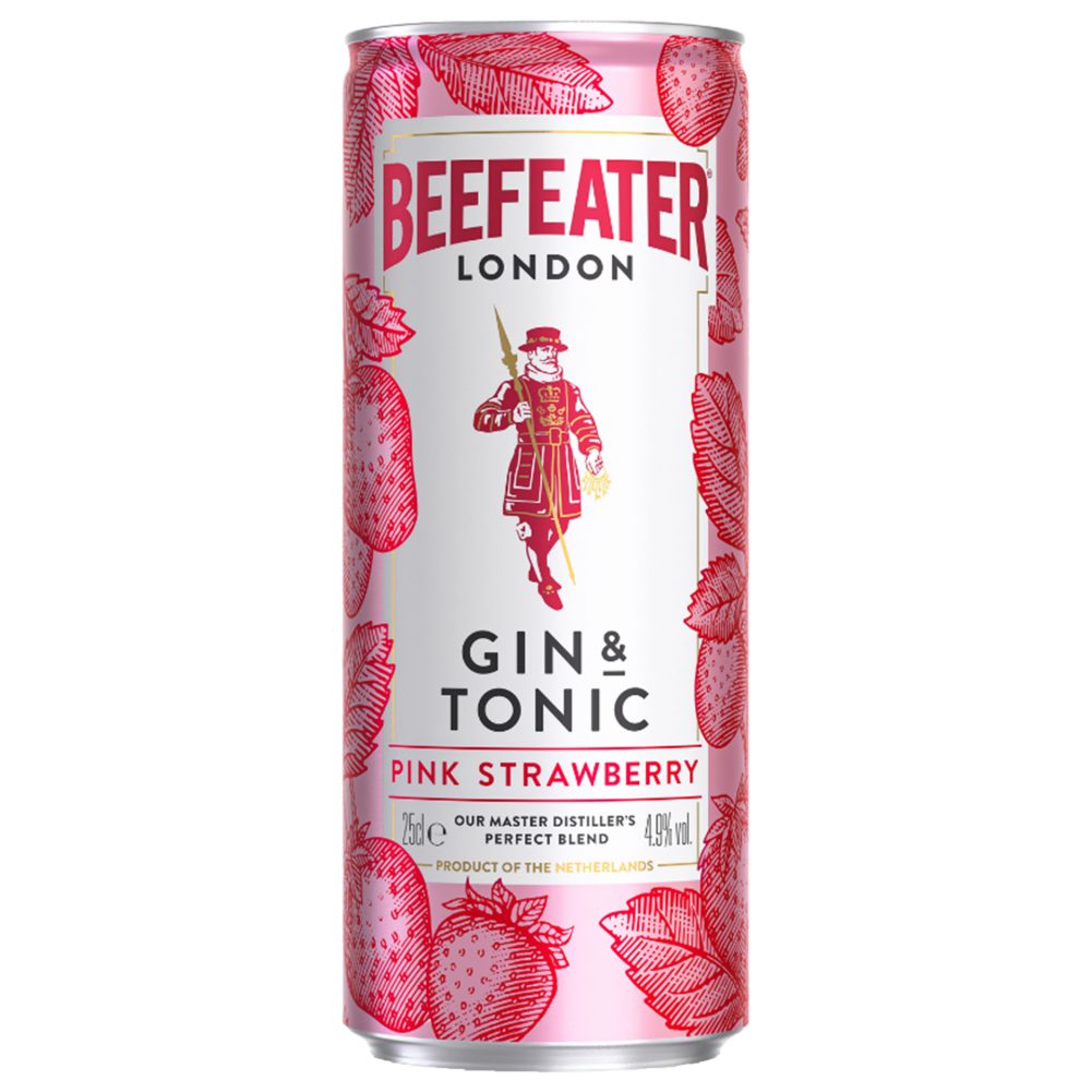 GIN&TONIC JAGODA PINK STRAWBERRY, BEEFEATER, 0,25L
