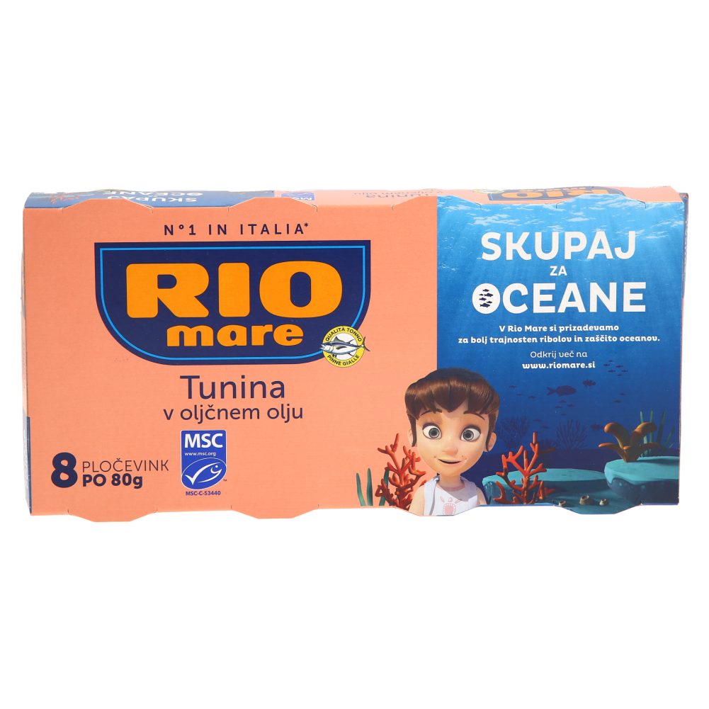 TUNA V OLJČNEM OLJU MSC 8X80G
