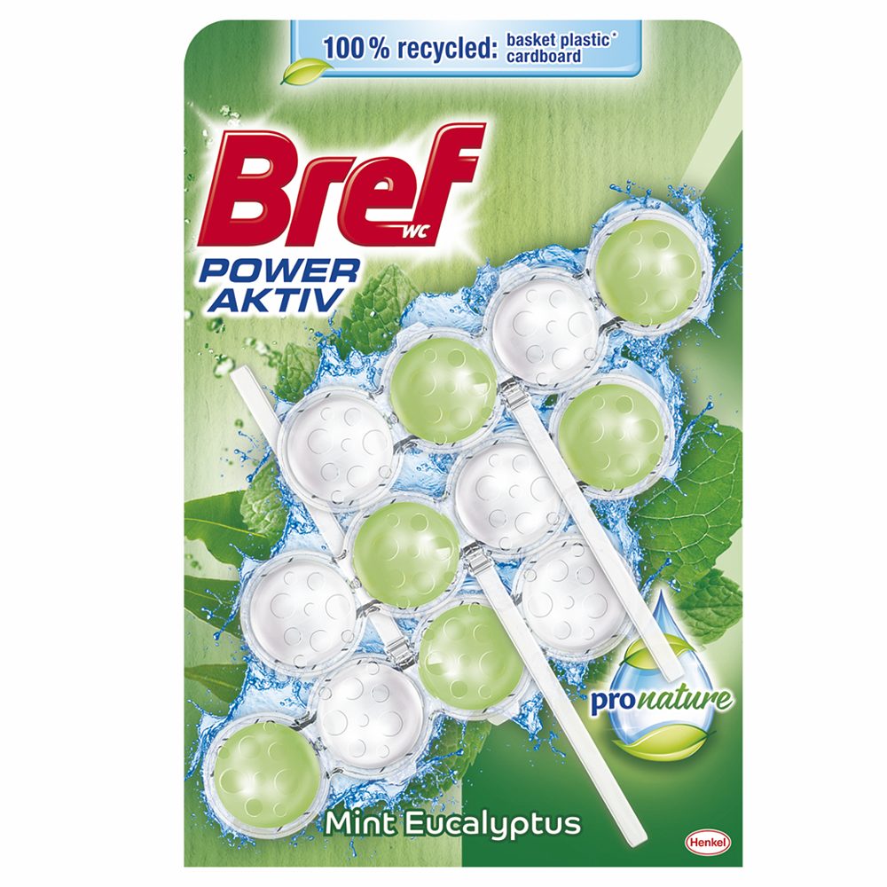 wc obešanka mint eucalyptus power aktiv, pro nature, bref, 3x50g