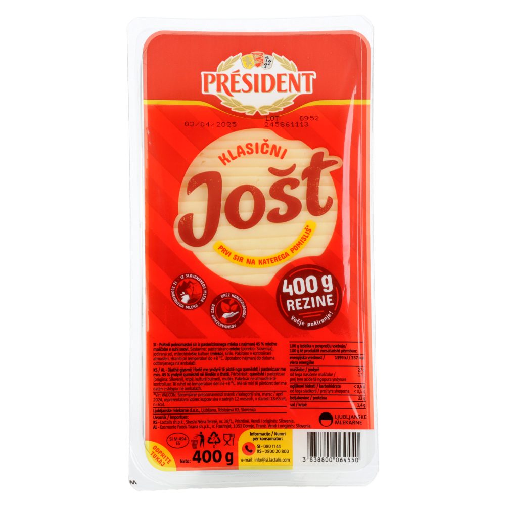 SIR POLNOMASTNI 45% M.M., REZINE, JOŠT, 400G
