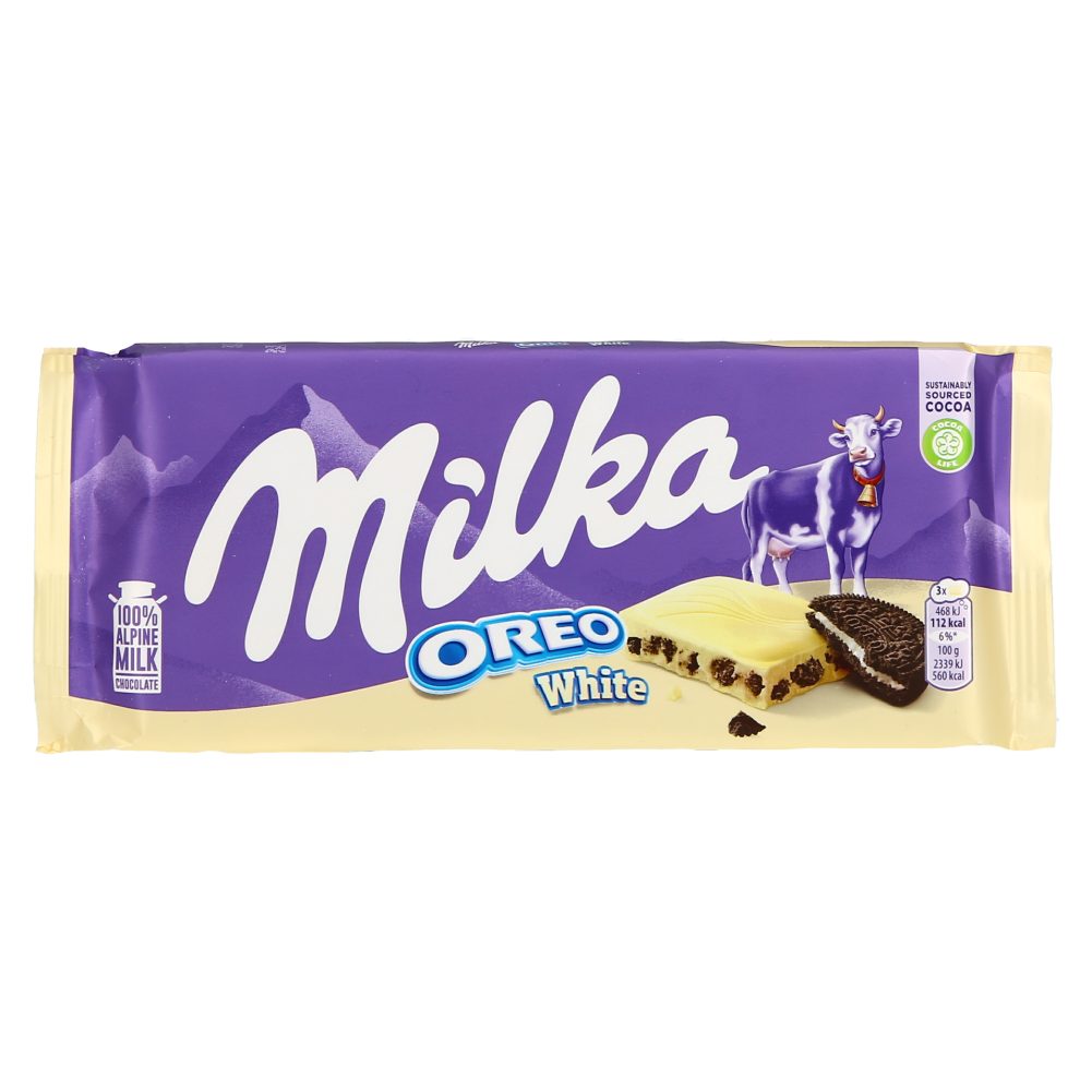 BELA ČOKOLADA OREO WHITE, MILKA, 100G
