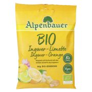 Slika produkta BIO TRDI BONBONI INGVER, LIMETA IN POMARANČA, ALPENBAUER, 90G